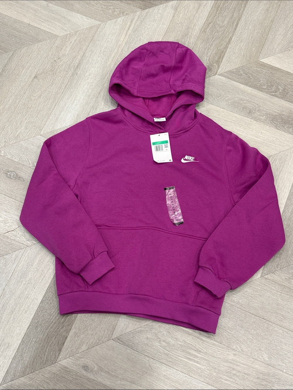 Nike Kids Magenta Hooded Pullover Sweatshirt